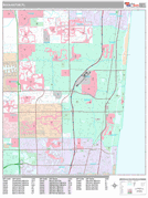 Boca Raton Digital Map Premium Style